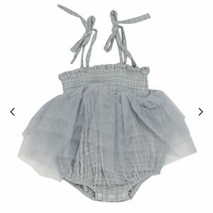 Angel Dear Gray Tiered Dress